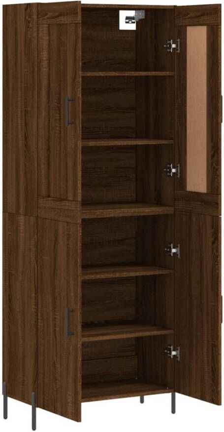 VidaXL -Hoge-kast-69 5x34x180-cm-bewerkt-hout-bruineikenkleurig - Foto 17