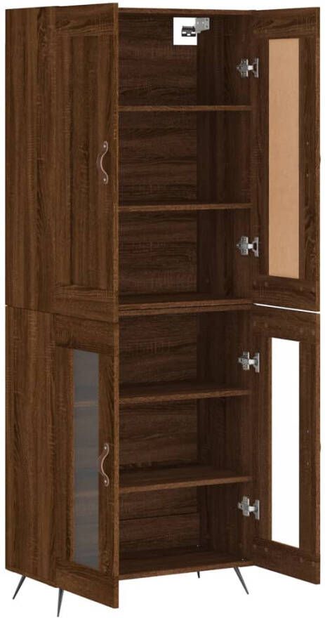 VidaXL -Hoge-kast-69 5x34x180-cm-bewerkt-hout-bruineikenkleurig - Foto 10