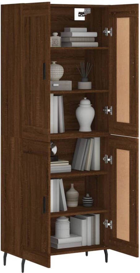 VidaXL -Hoge-kast-69 5x34x180-cm-bewerkt-hout-bruineikenkleurig - Foto 18