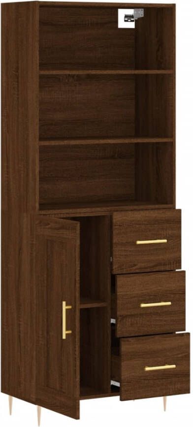 VidaXL -Hoge-kast-69 5x34x180-cm-bewerkt-hout-bruineikenkleurig - Foto 8