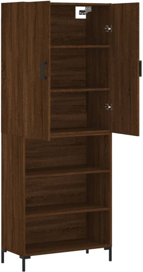 VidaXL -Hoge-kast-69 5x34x180-cm-bewerkt-hout-bruineikenkleurig - Foto 11