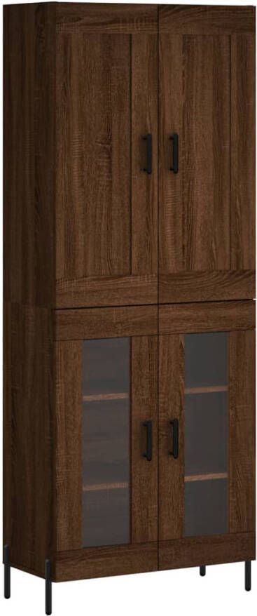 VidaXL -Hoge-kast-69 5x34x180-cm-bewerkt-hout-bruineikenkleurig - Foto 13