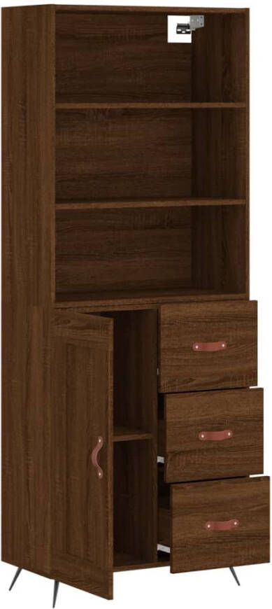 VidaXL -Hoge-kast-69 5x34x180-cm-bewerkt-hout-bruineikenkleurig - Foto 4