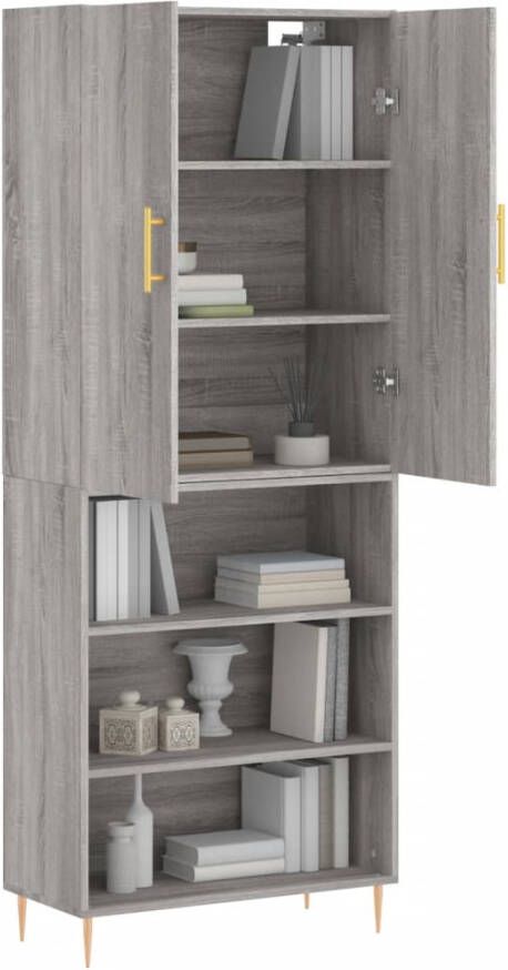 VidaXL -Hoge-kast-69 5x34x180-cm-bewerkt-hout-grijs-sonoma-eikenkleurig - Foto 11