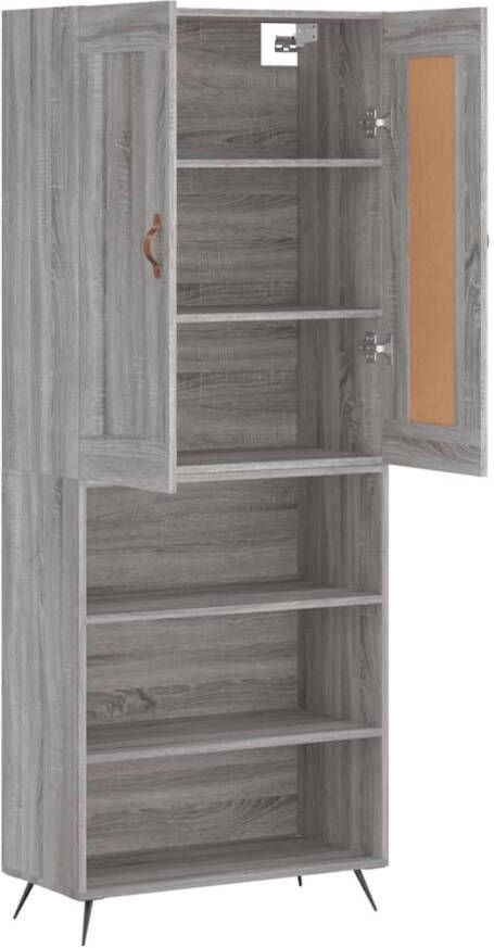 VidaXL -Hoge-kast-69 5x34x180-cm-bewerkt-hout-grijs-sonoma-eikenkleurig - Foto 4