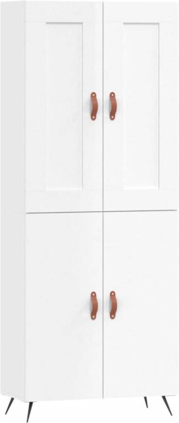 VidaXL -Hoge-kast-69 5x34x180-cm-bewerkt-hout-hoogglans-wit - Foto 17