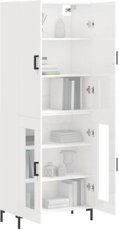 VidaXL -Hoge-kast-69 5x34x180-cm-bewerkt-hout-hoogglans-wit - Foto 10