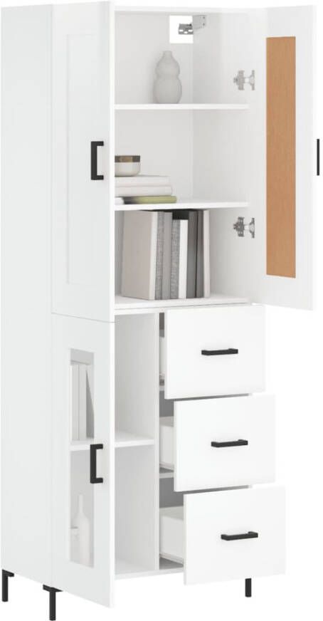 VidaXL -Hoge-kast-69 5x34x180-cm-bewerkt-hout-hoogglans-wit - Foto 6