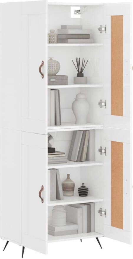 VidaXL -Hoge-kast-69 5x34x180-cm-bewerkt-hout-hoogglans-wit - Foto 11