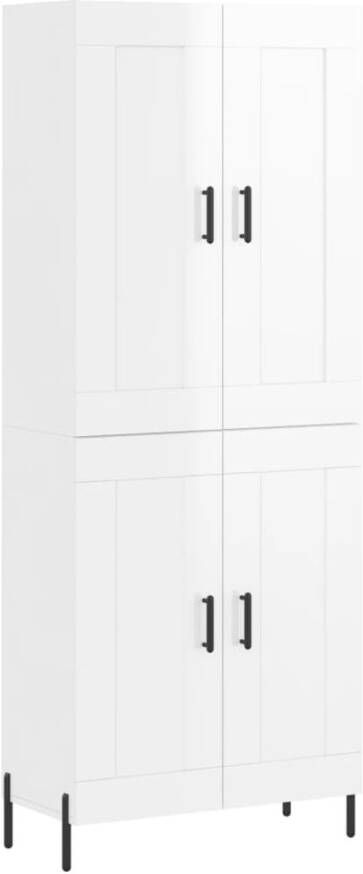 VidaXL -Hoge-kast-69 5x34x180-cm-bewerkt-hout-hoogglans-wit - Foto 19