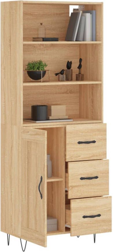 VidaXL -Hoge-kast-69 5x34x180-cm-bewerkt-hout-sonoma-eikenkleurig - Foto 6