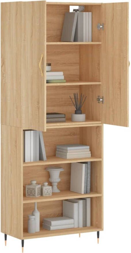 VidaXL -Hoge-kast-69 5x34x180-cm-bewerkt-hout-sonoma-eikenkleurig - Foto 7