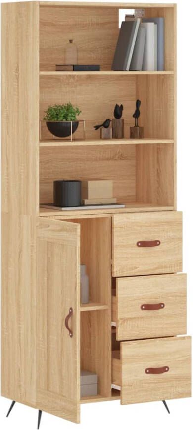 VidaXL -Hoge-kast-69 5x34x180-cm-bewerkt-hout-sonoma-eikenkleurig - Foto 5