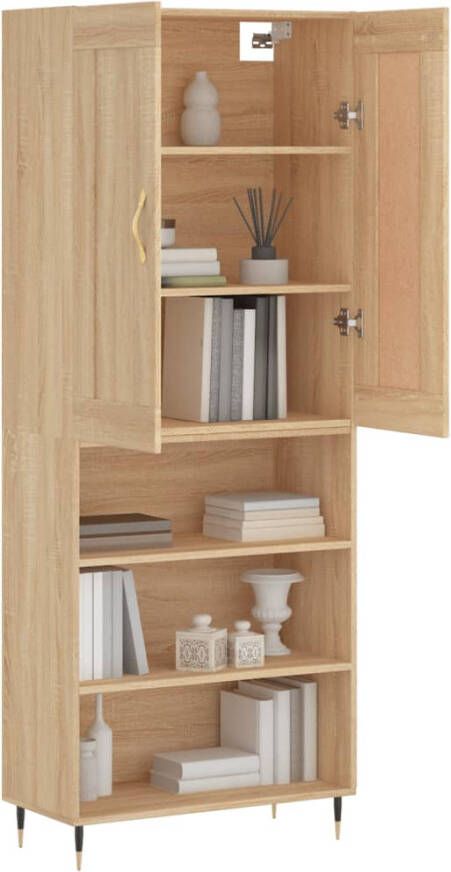 VidaXL -Hoge-kast-69 5x34x180-cm-bewerkt-hout-sonoma-eikenkleurig - Foto 13