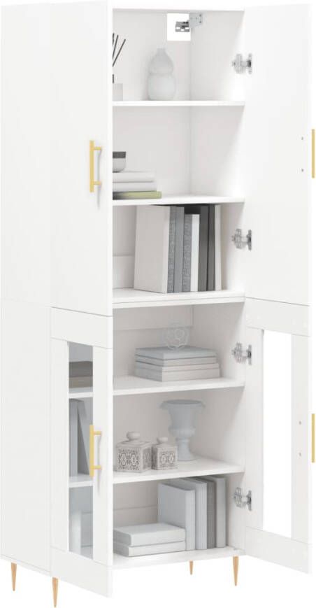 VidaXL -Hoge-kast-69 5x34x180-cm-bewerkt-hout-wit - Foto 5
