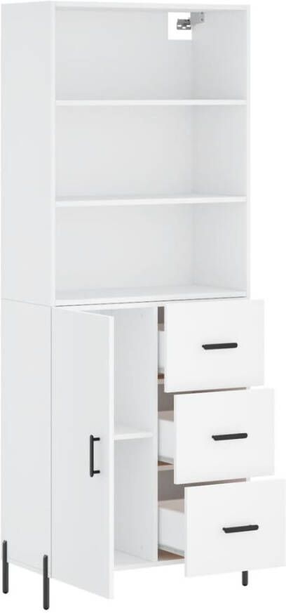 VidaXL -Hoge-kast-69 5x34x180-cm-bewerkt-hout-wit - Foto 6