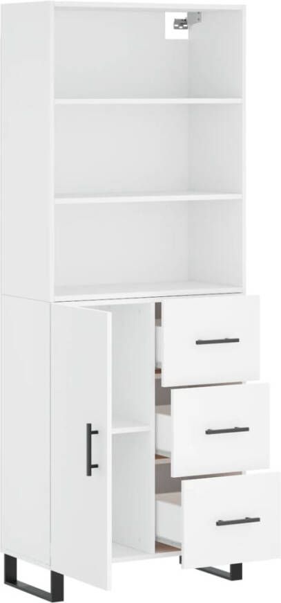VidaXL -Hoge-kast-69 5x34x180-cm-bewerkt-hout-wit - Foto 7
