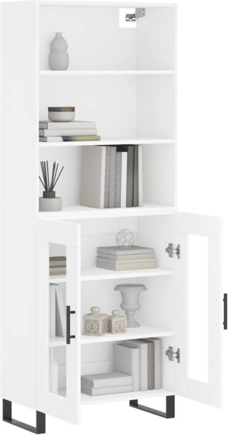 VidaXL -Hoge-kast-69 5x34x180-cm-bewerkt-hout-wit - Foto 8