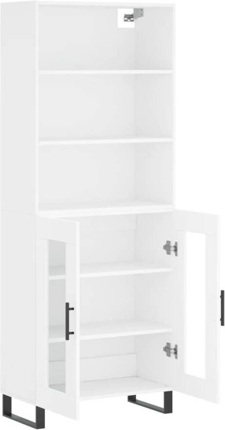 VidaXL -Hoge-kast-69 5x34x180-cm-bewerkt-hout-wit - Foto 3