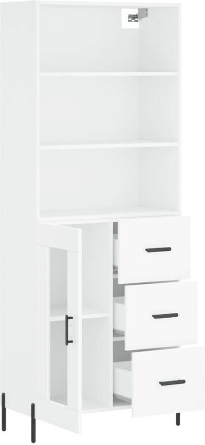 VidaXL -Hoge-kast-69 5x34x180-cm-bewerkt-hout-wit - Foto 8