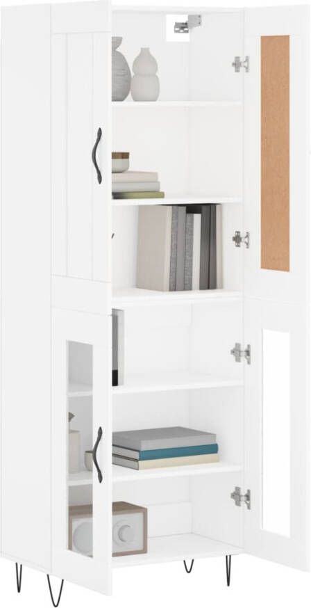 VidaXL -Hoge-kast-69 5x34x180-cm-bewerkt-hout-wit - Foto 11