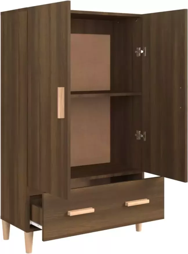 VidaXL Hoge kast 70x31x115 cm bewerkt hout bruineikenkleurig - Foto 4