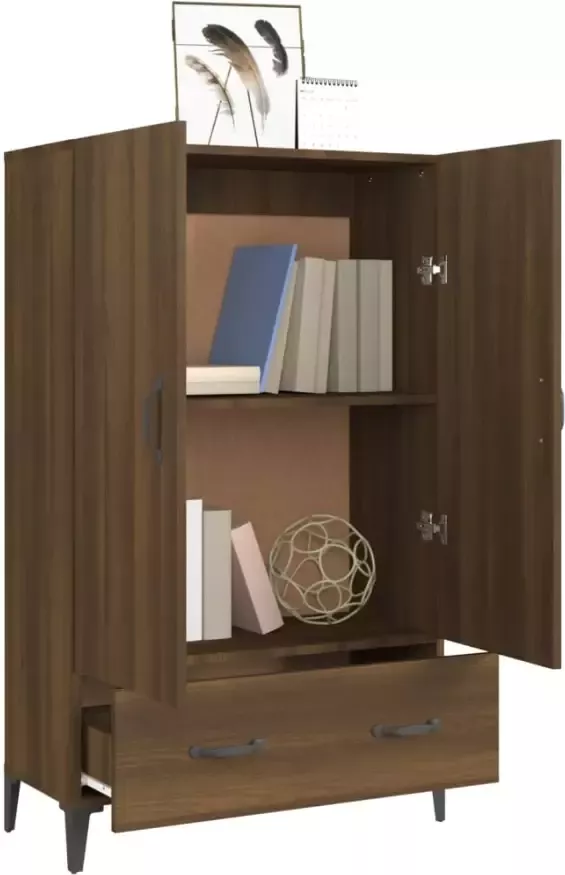 VidaXL -Hoge-kast-70x31x115-cm-bewerkt-hout-bruineikenkleurig - Foto 2