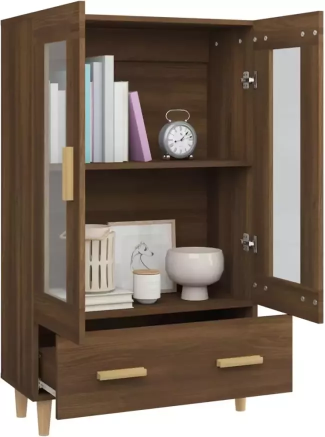 VidaXL -Hoge-kast-70x31x115-cm-bewerkt-hout-bruineikenkleurig - Foto 2