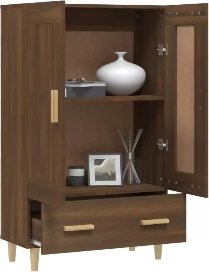 VidaXL -Hoge-kast-70x31x115-cm-bewerkt-hout-bruineikenkleurig - Foto 3