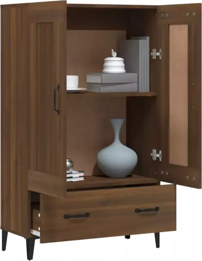 VidaXL -Hoge-kast-70x31x115-cm-bewerkt-hout-bruineikenkleurig - Foto 4