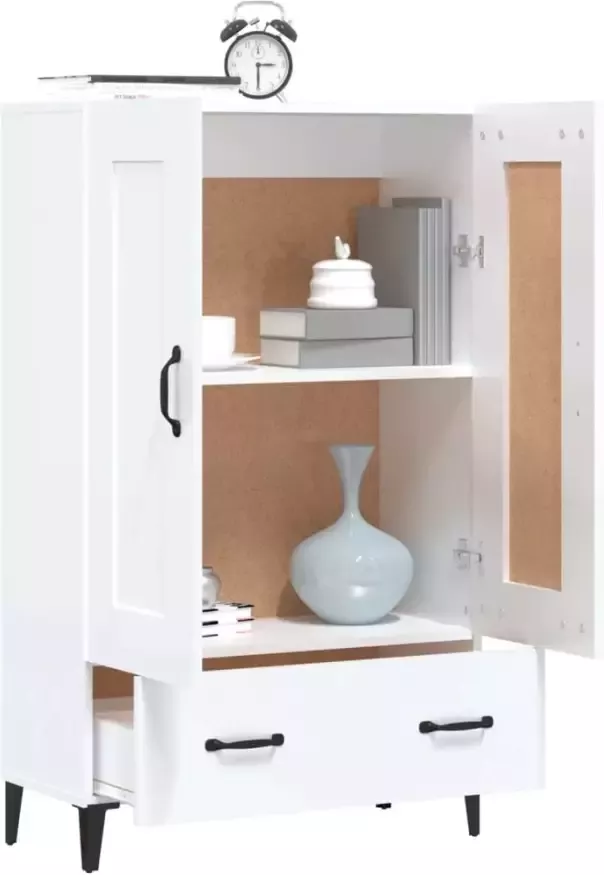 VidaXL -Hoge-kast-70x31x115-cm-bewerkt-hout-hoogglans-wit - Foto 6