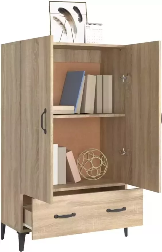 VidaXL -Hoge-kast-70x31x115-cm-bewerkt-hout-sonoma-eikenkleurig - Foto 4