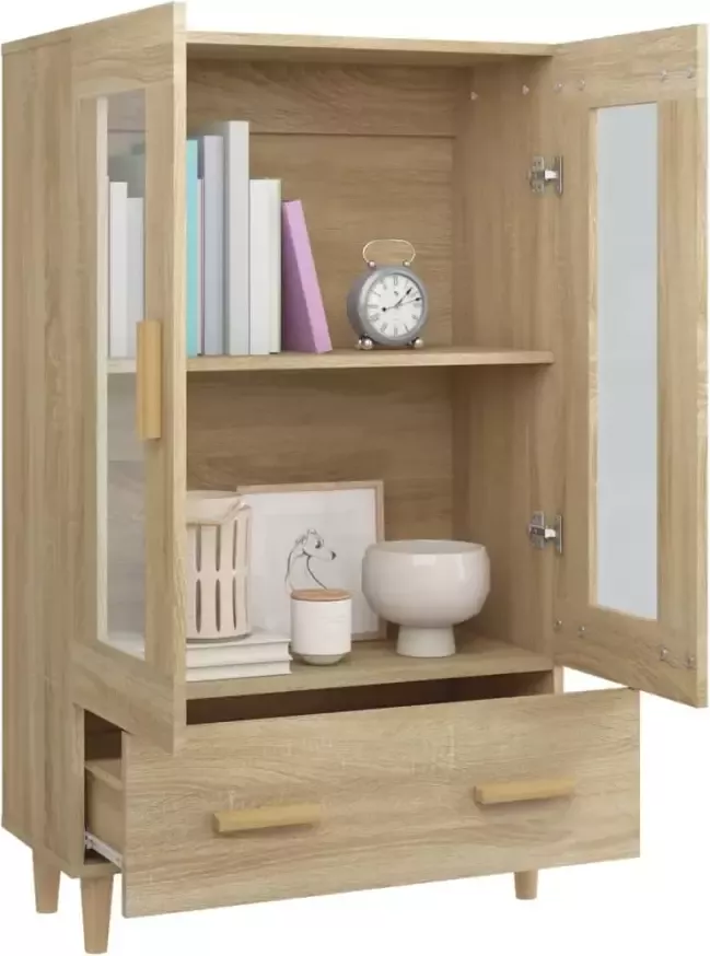 VidaXL -Hoge-kast-70x31x115-cm-bewerkt-hout-sonoma-eikenkleurig - Foto 2