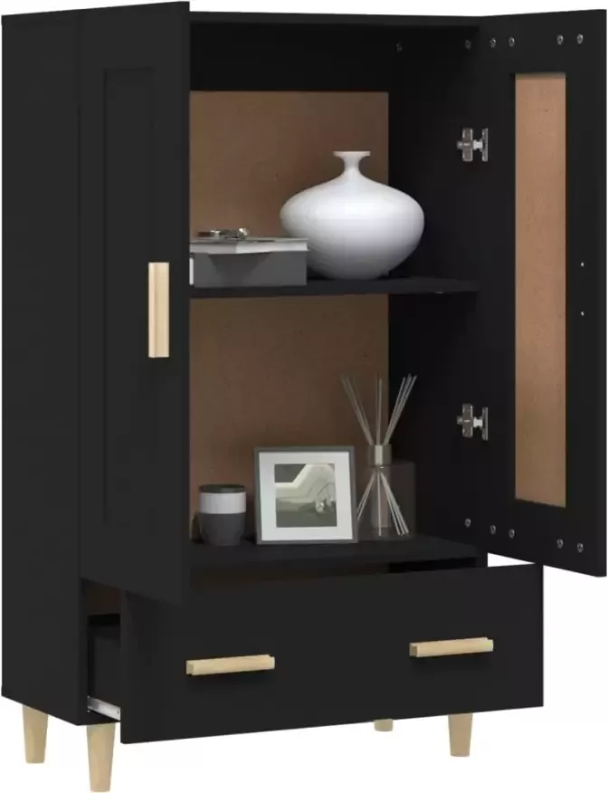 VidaXL -Hoge-kast-70x31x115-cm-bewerkt-hout-zwart - Foto 3