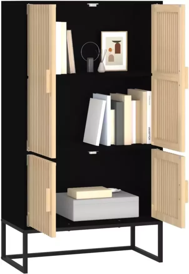 VidaXL -Hoge-kast-70x35x125-cm-bewerkt-hout-zwart