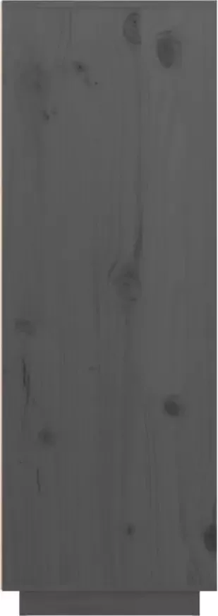 VidaXL -Hoge-kast-89x40x116 5-cm-massief-grenenhout-grijs - Foto 3
