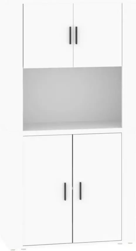 VidaXL -Hoge-kast-bewerkt-hout-wit - Foto 13