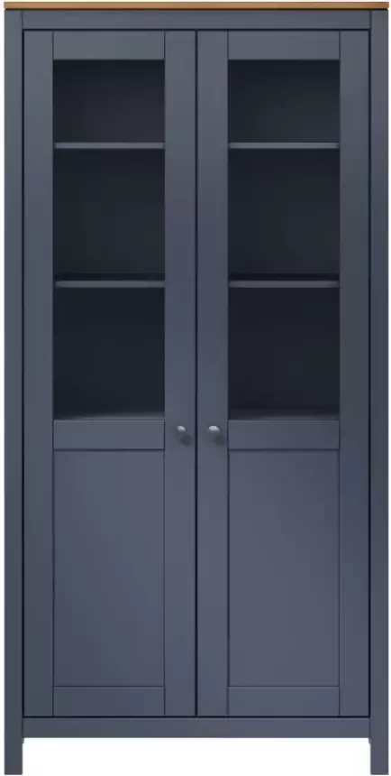 Vida XL Hoge kast Hill 85x37x170 5 cm massief grenenhout grijs SKU: V289013 - Foto 5