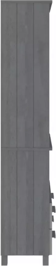 VidaXL -Hoge-kast-HAMAR-massief-grenenhout-donkergrijs - Foto 3