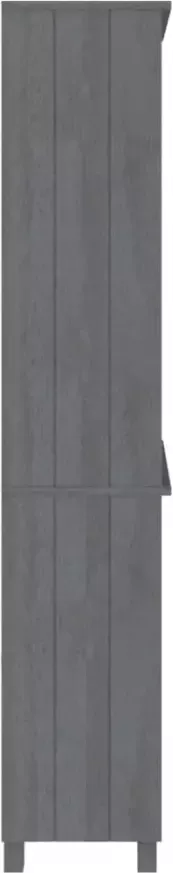 VidaXL -Hoge-kast-HAMAR-massief-grenenhout-donkergrijs - Foto 4