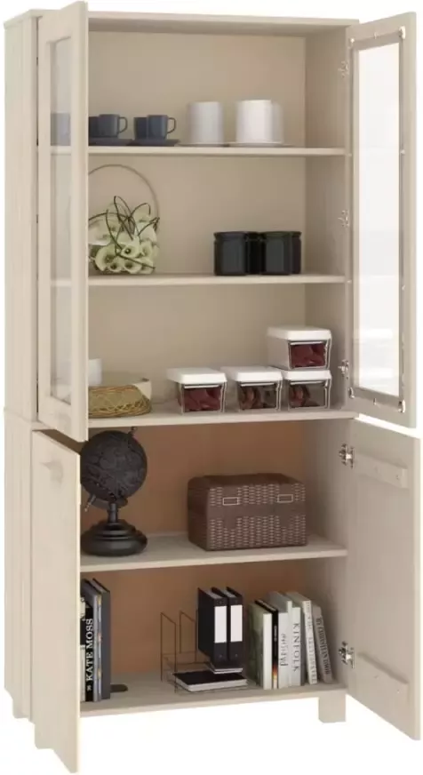 VidaXL -Hoge-kast-HAMAR-massief-grenenhout-honingbruin