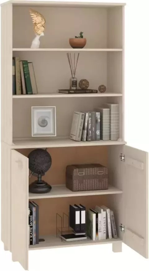 VidaXL -Hoge-kast-HAMAR-massief-grenenhout-honingbruin - Foto 3