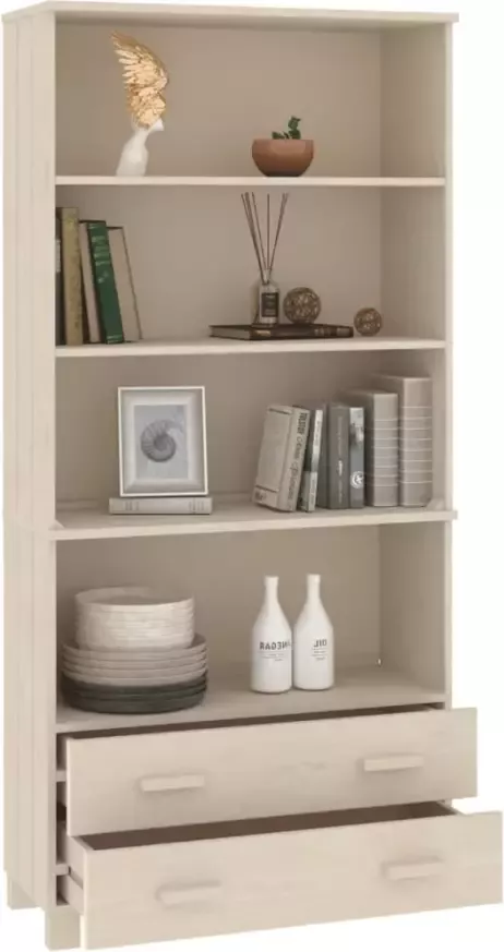 VidaXL -Hoge-kast-HAMAR-massief-grenenhout-honingbruin - Foto 3