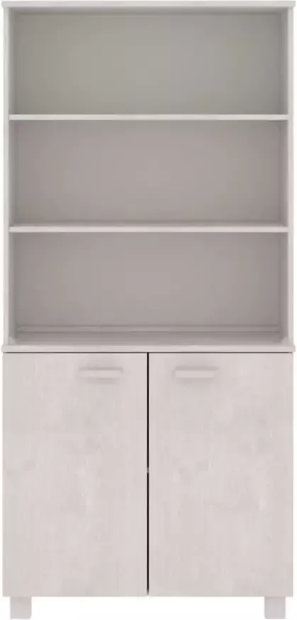 VidaXL -Hoge-kast-HAMAR-massief-grenenhout-wit - Foto 4