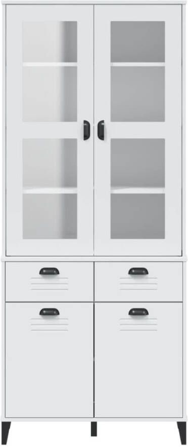 VidaXL -Hoge-kast-VIKEN-80x40x190-cm-massief-grenenhout-wit - Foto 6