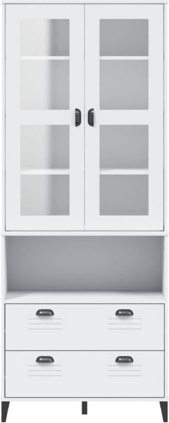 VidaXL -Hoge-kast-VIKEN-80x40x200-cm-massief-grenenhout-wit - Foto 4