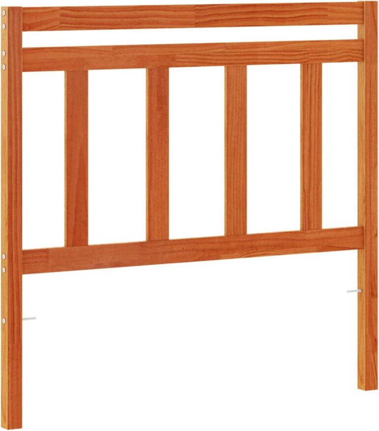 VidaXL Hoofdbord 100 cm massief grenenhout wasbruin - Foto 2