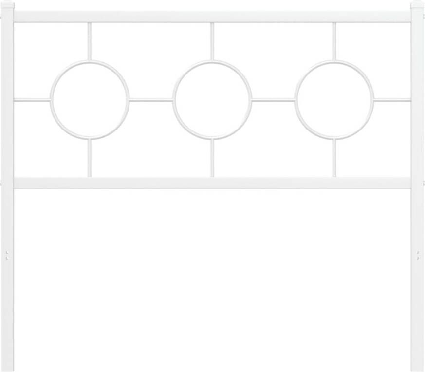 VidaXL Hoofdbord 100 cm metaal wit