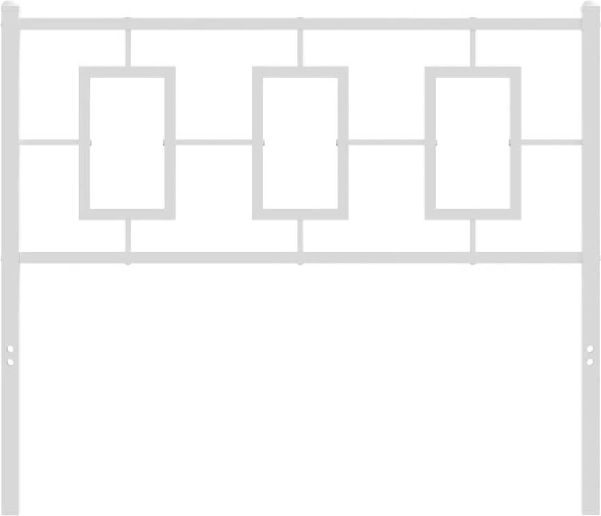 VIDAXL Hoofdbord 100 cm metaal wit - Foto 2