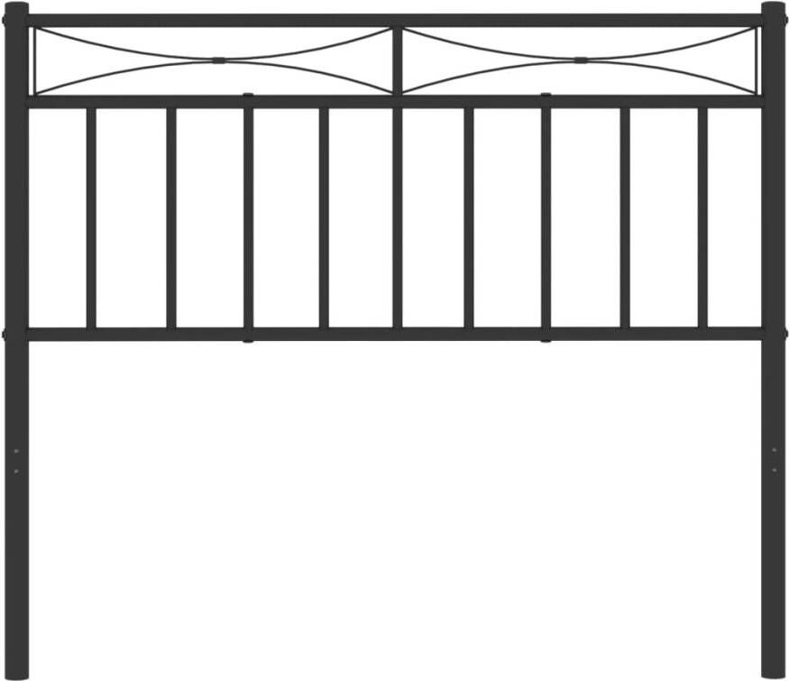 VIDAXL Hoofdbord 100 cm metaal zwart - Foto 2